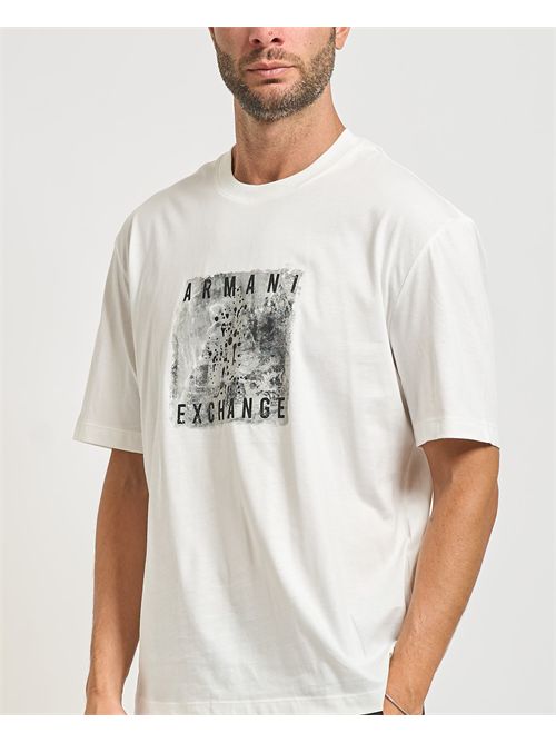 Men's Armani Exchange crew neck T-shirt with print ARMANI EXCHANGE | XM001448-AF10358U0009